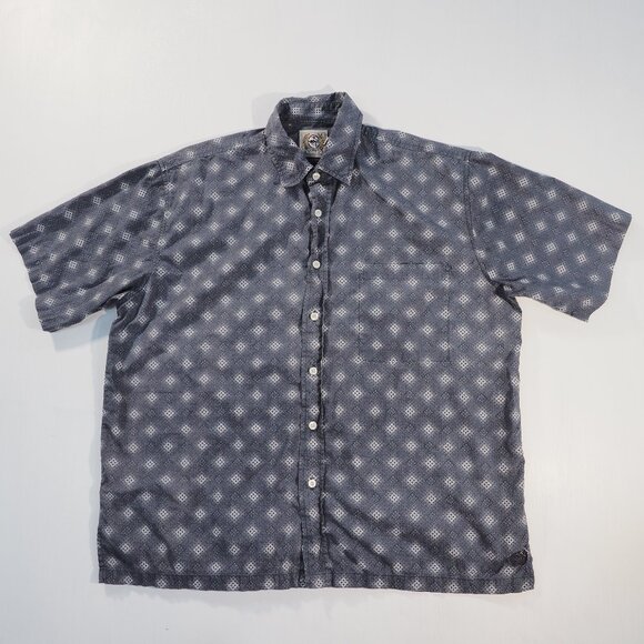 Cinch Other - Cinch Shirt Mens Medium Gray Geometric Button Front Western Rancher Rodeo Cowboy